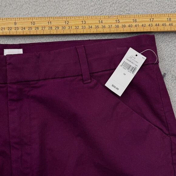Gap NWT Slim Ankle Khaki Women's Size 14‎ (W34in x 26in.) Dark Raspberry - Picture 6 of 11